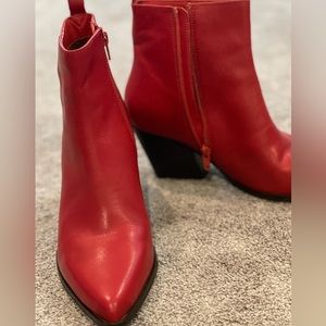 Seychelles Aboard Booties In Red Leather